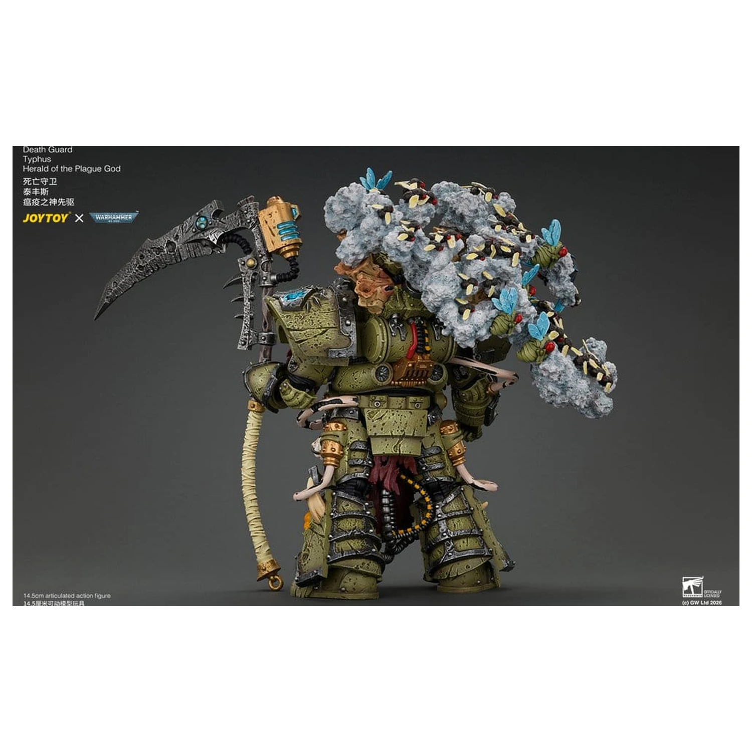 Warhammer Actionfigur Death Guard Typhus Herald of the Plague God 15 Zentimeter Produktfoto