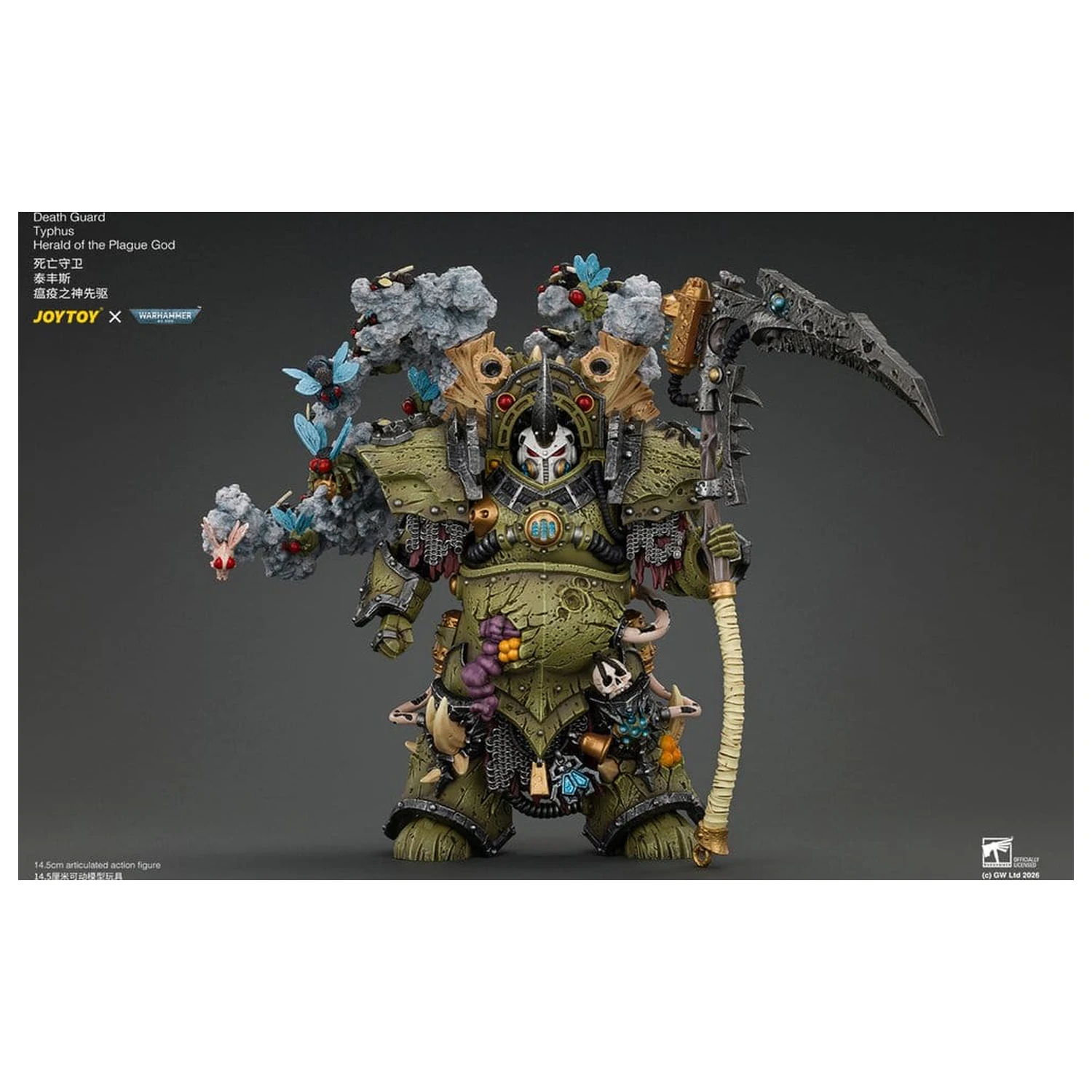 Warhammer Actionfigur Death Guard Typhus Herald of the Plague God 15 Zentimeter Produktfoto
