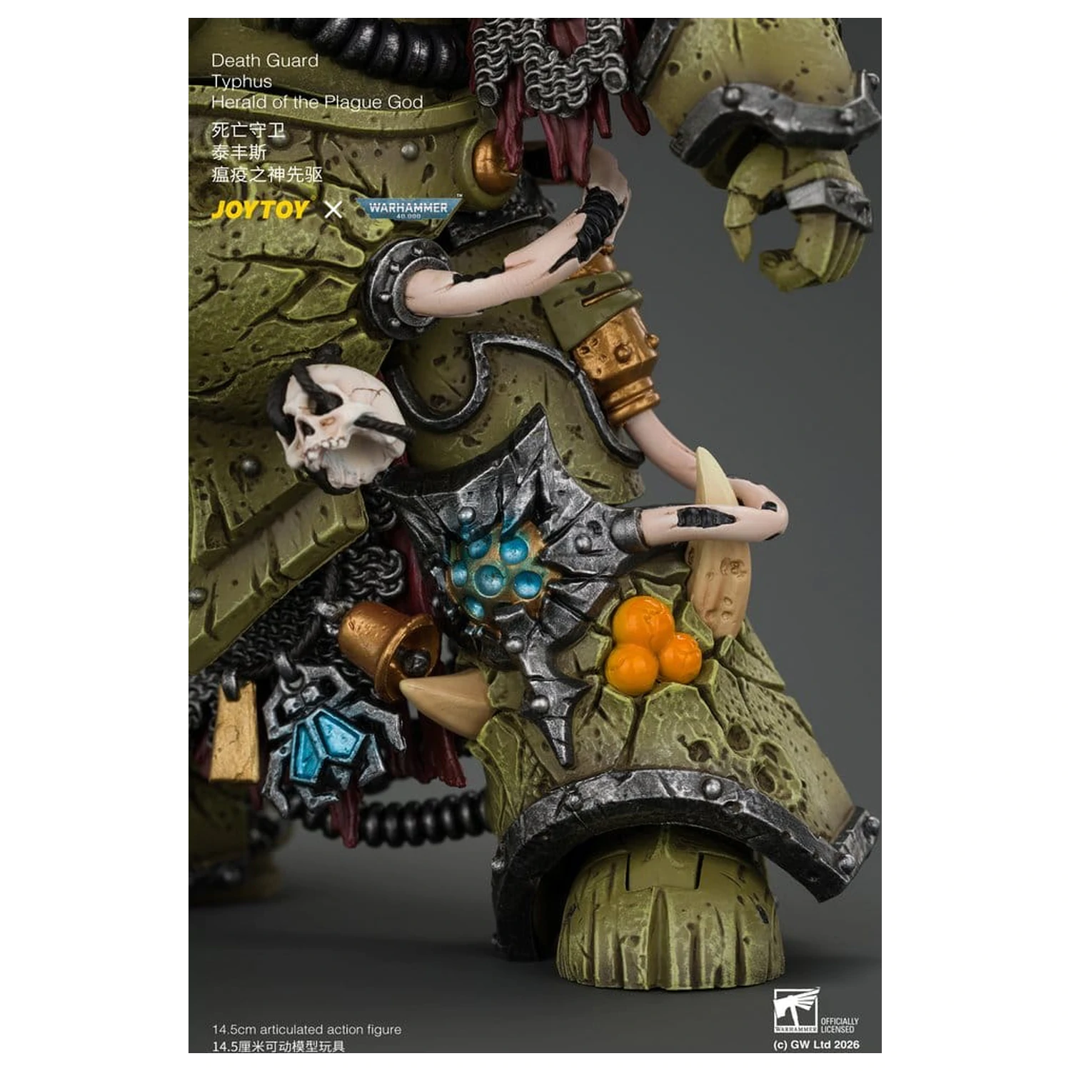 Warhammer Actionfigur Death Guard Typhus Herald of the Plague God 15 Zentimeter Produktfoto