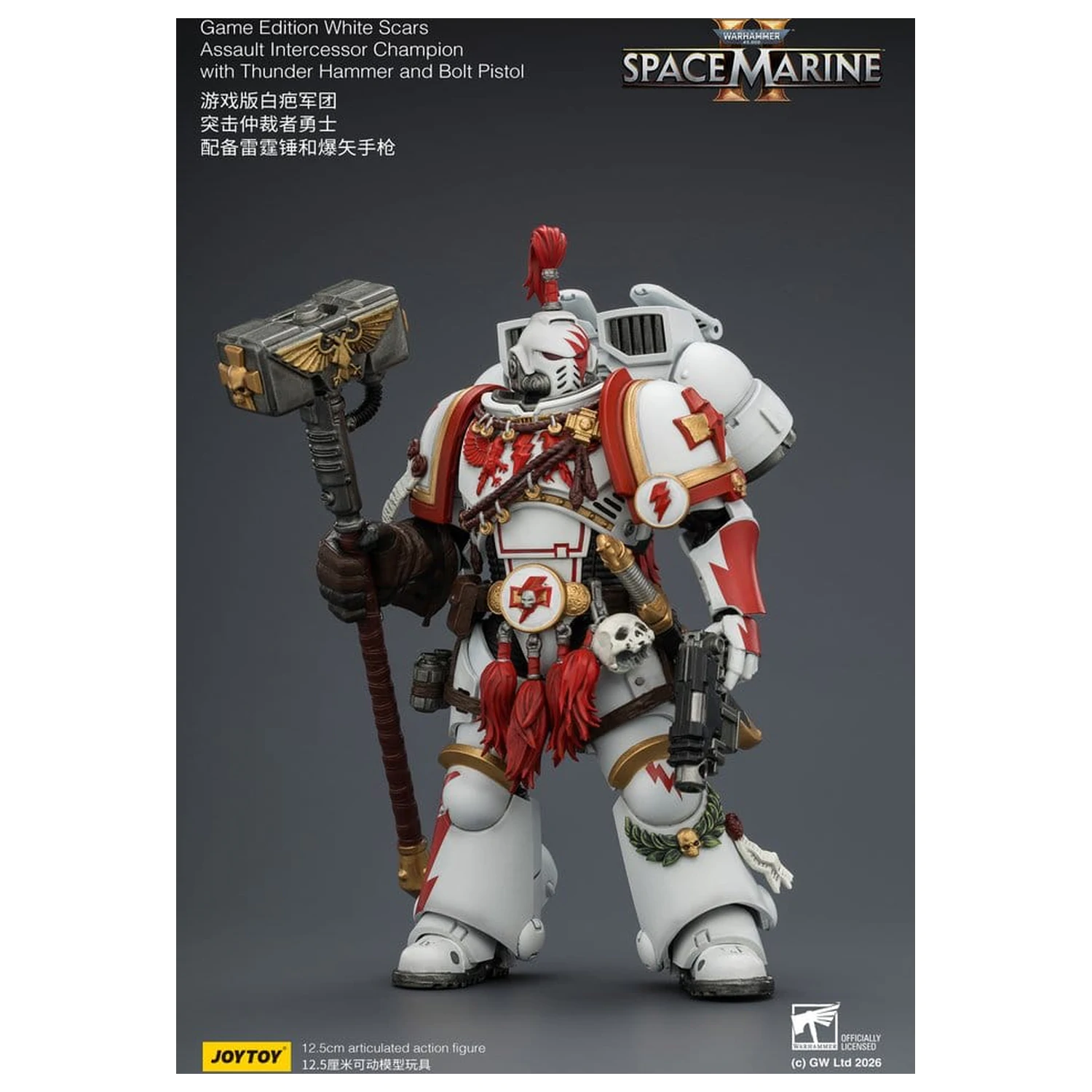 Warhammer Action-Figur Spiel-Edition White Scars Assault Intercessor Champion 13 cm Produktfoto