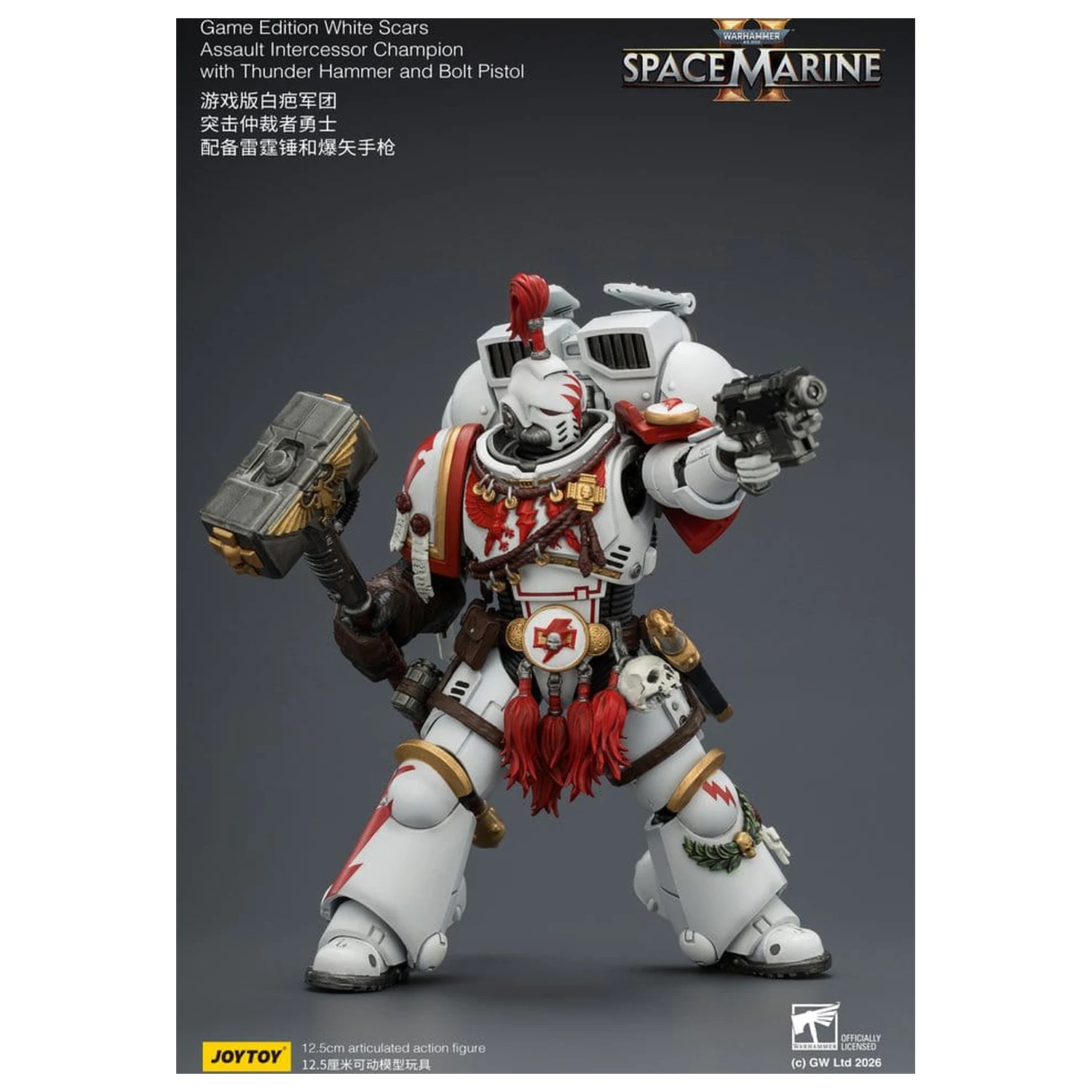 Warhammer Action-Figur Spiel-Edition White Scars Assault Intercessor Champion 13 cm Produktfoto