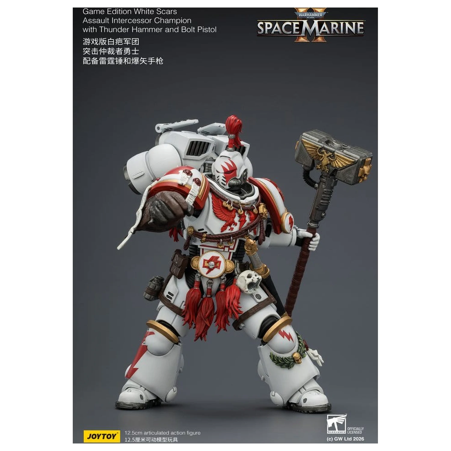 Warhammer Action-Figur Spiel-Edition White Scars Assault Intercessor Champion 13 cm Produktfoto