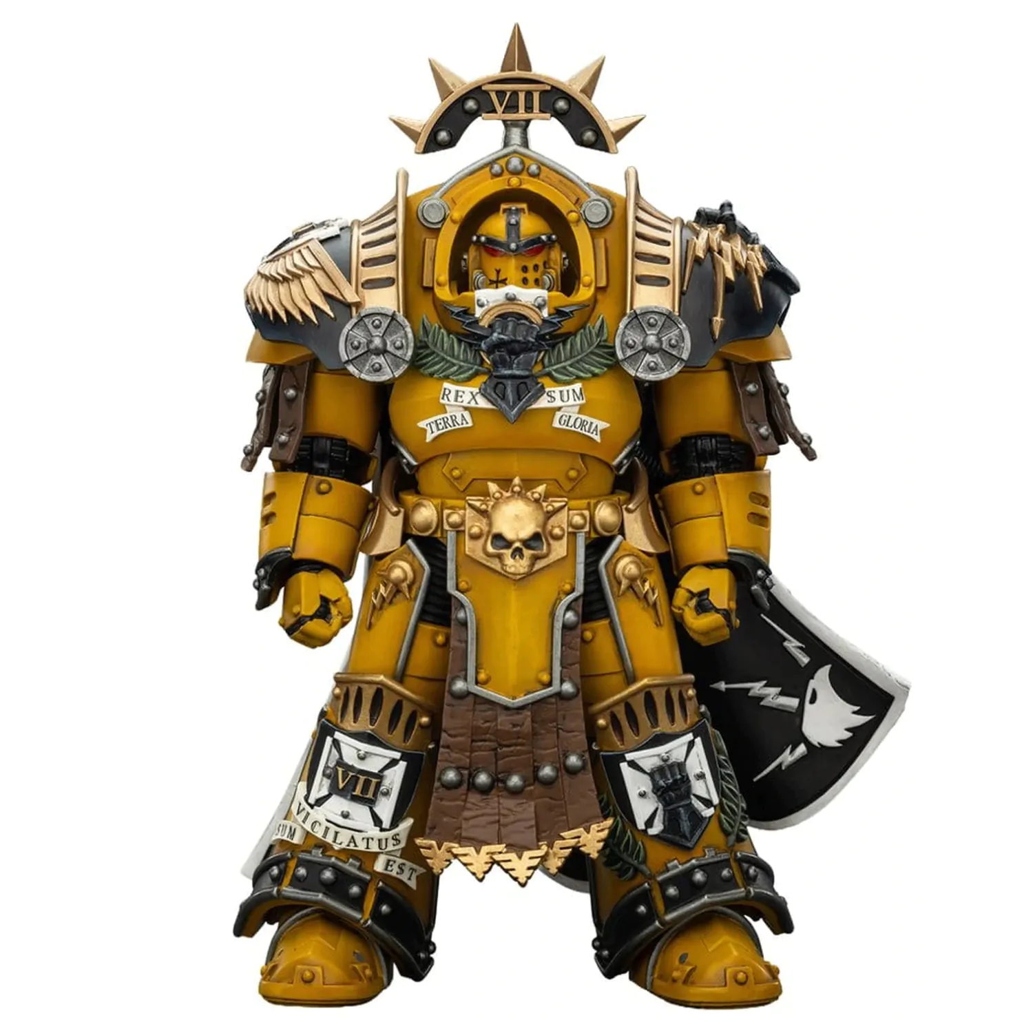 Warhammer Imperial Fists Actionfigur Legion Praetor in Tartaros Terminator Armour mit Power Sword und Vigil Storm Shield 14 cm Produktfoto
