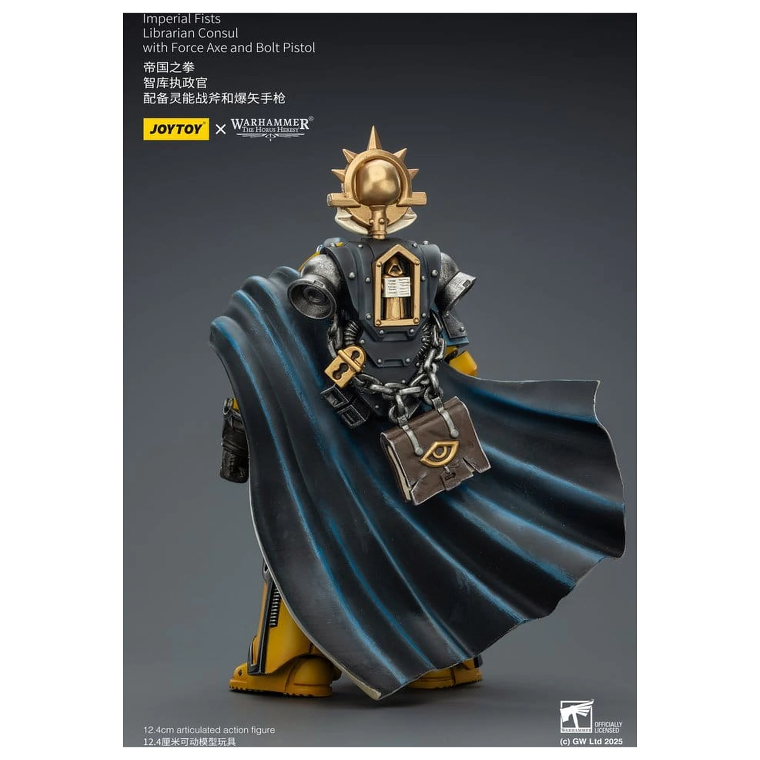 Warhammer Imperial Fists Actionfigur Librarian Consul mit Force Axe und Bolt Pistol 12 cm Produktfoto