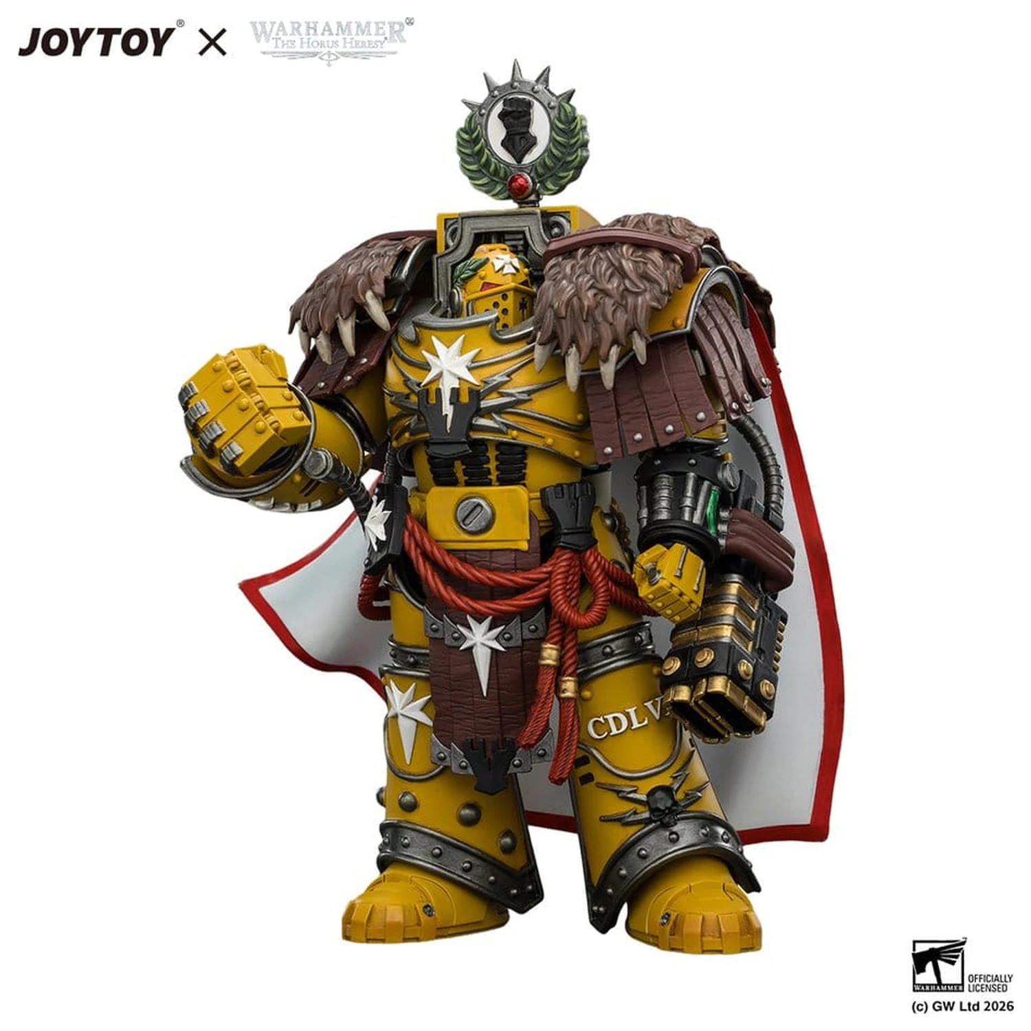 Warhammer Actionfigur Imperial Fists Lord Castellan Evander Garrius, The Tyrant of Cthonia 14 cm Produktfoto