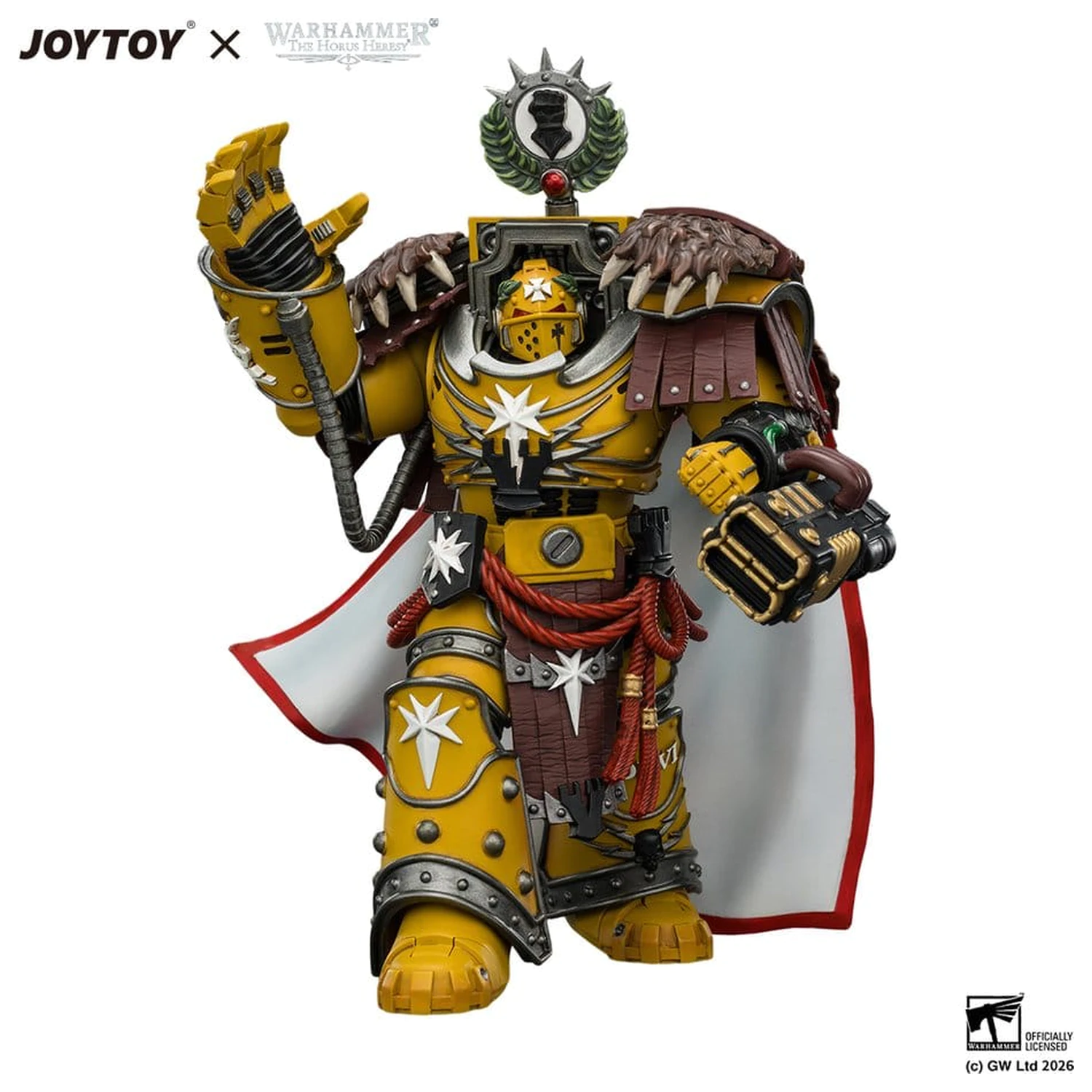 Warhammer Actionfigur Imperial Fists Lord Castellan Evander Garrius, The Tyrant of Cthonia 14 cm Produktfoto