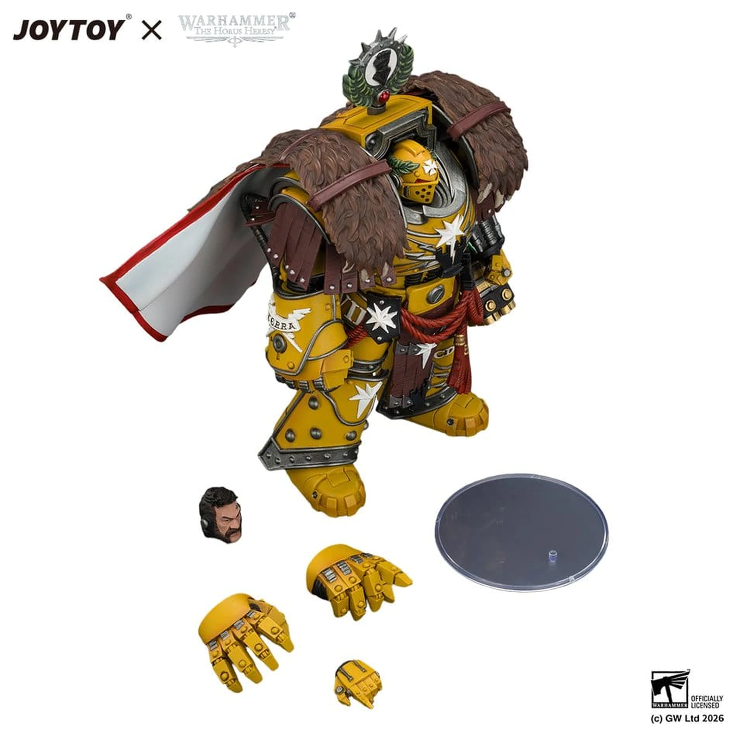 Warhammer Actionfigur Imperial Fists Lord Castellan Evander Garrius, The Tyrant of Cthonia 14 cm Produktfoto