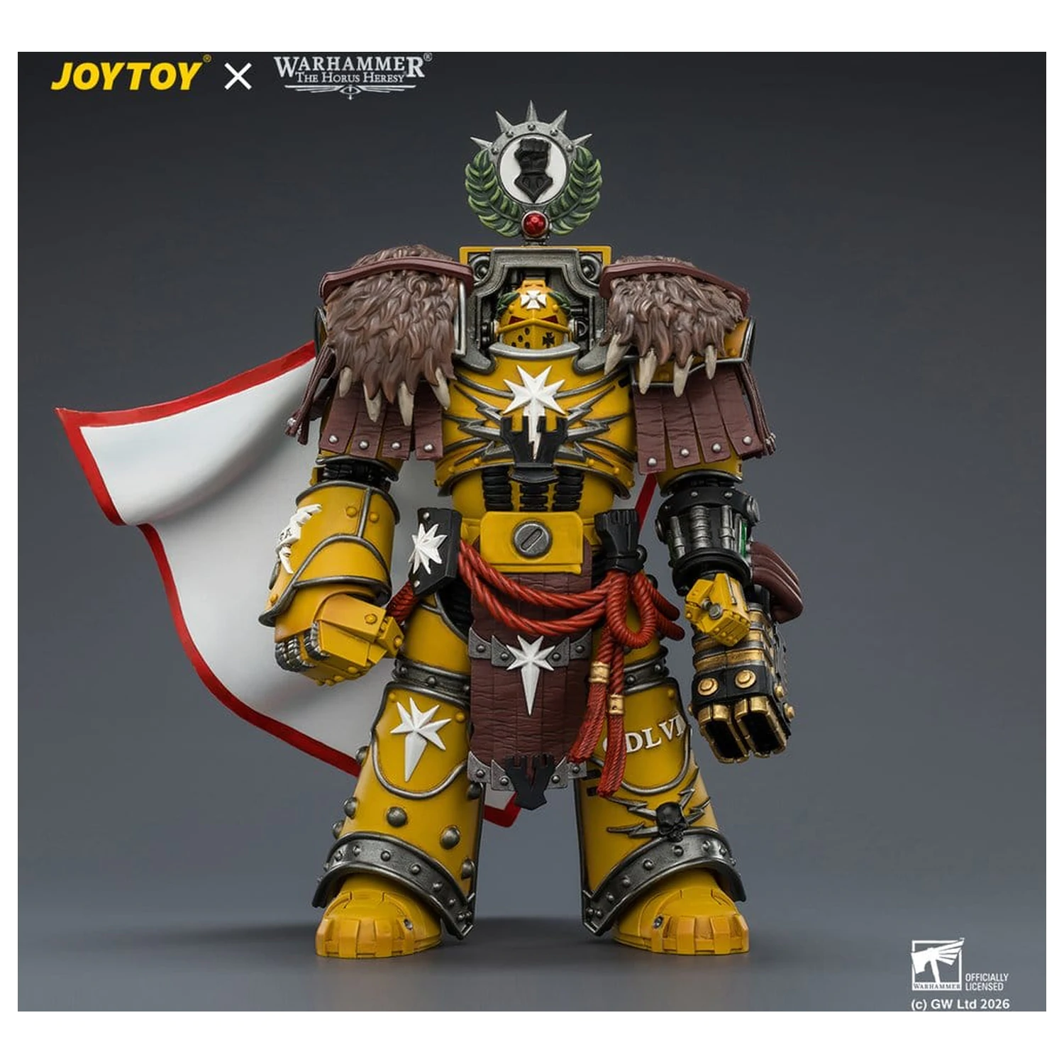 Warhammer Actionfigur Imperial Fists Lord Castellan Evander Garrius, The Tyrant of Cthonia 14 cm Produktfoto