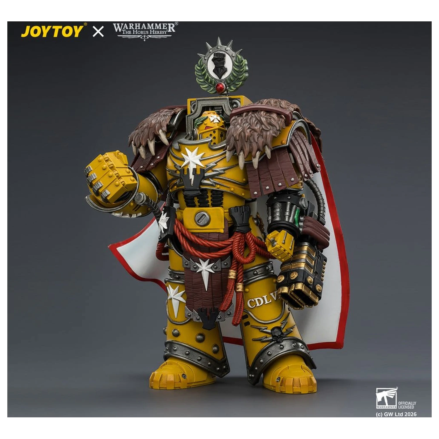 Warhammer Actionfigur Imperial Fists Lord Castellan Evander Garrius, The Tyrant of Cthonia 14 cm Produktfoto