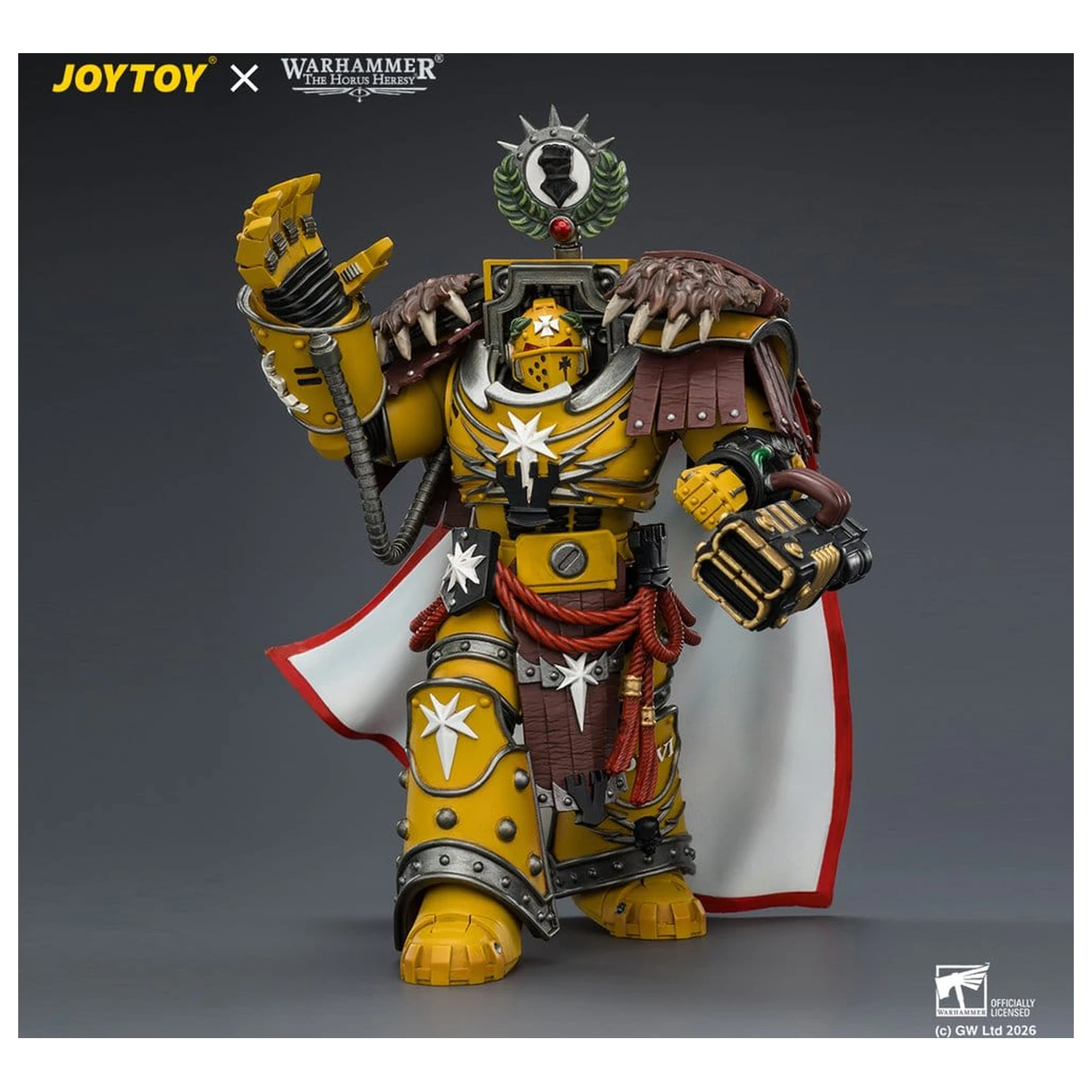Warhammer Actionfigur Imperial Fists Lord Castellan Evander Garrius, The Tyrant of Cthonia 14 cm Produktfoto