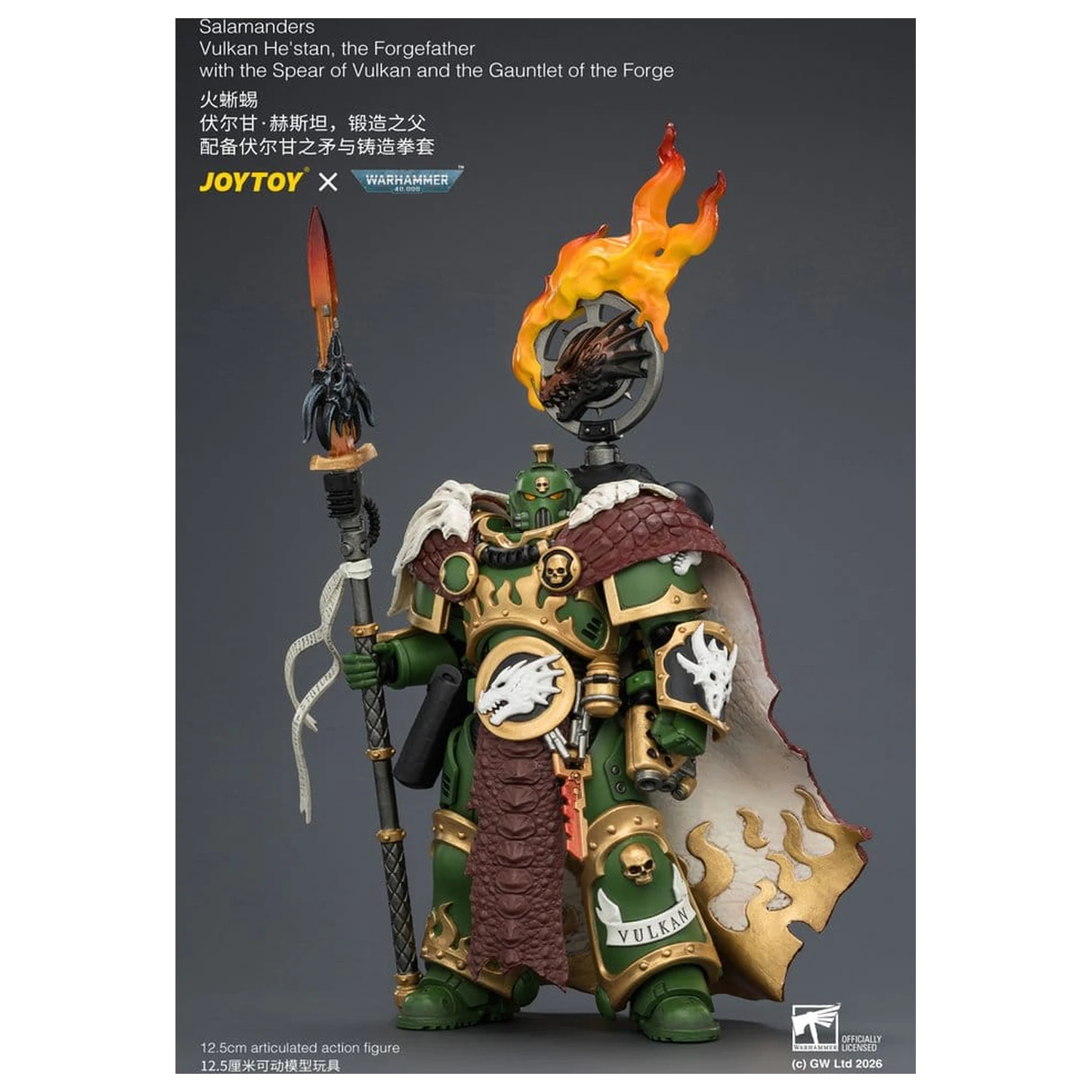 Warhammer Actionfigur Salamanders Vulkan He'stan, the Forgefather 13 cm Produktfoto