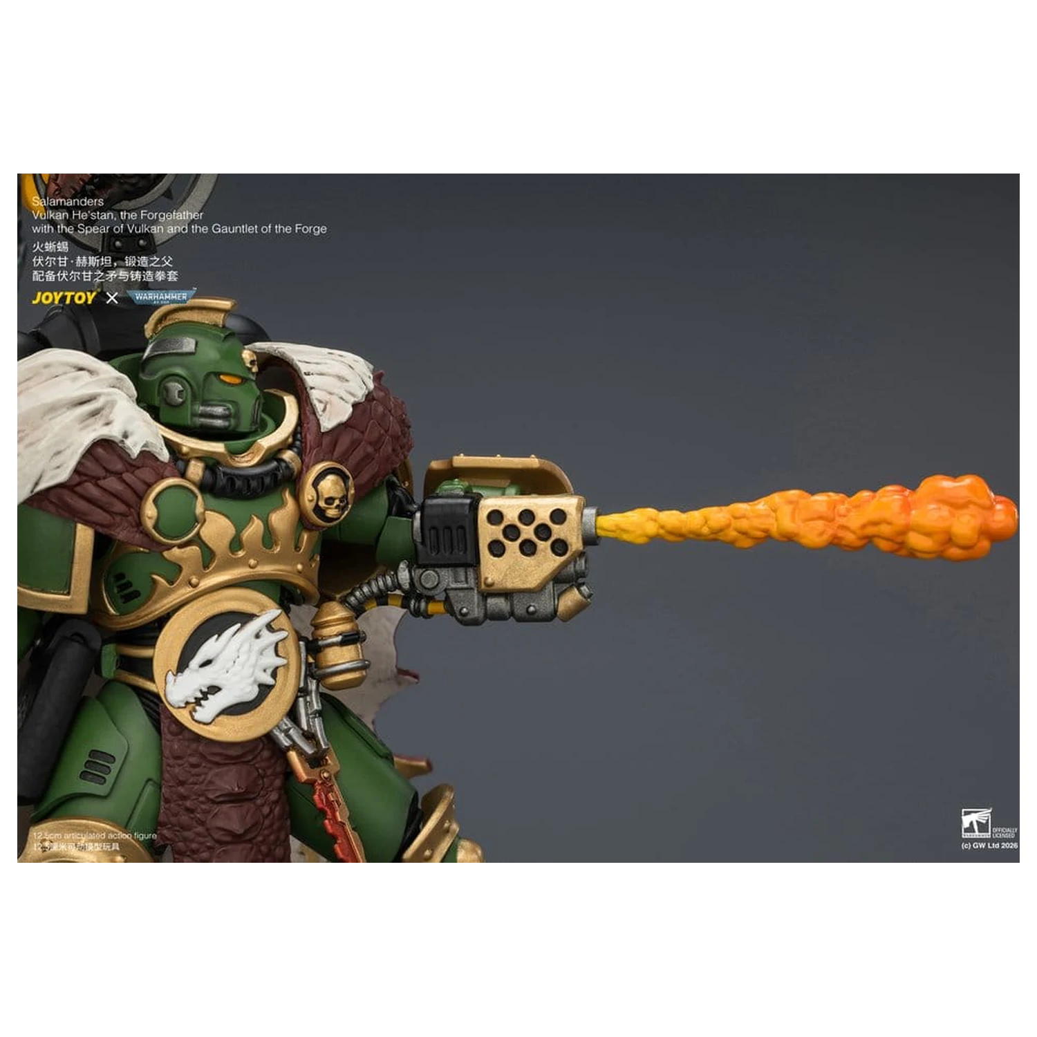 Warhammer Actionfigur Salamanders Vulkan He'stan, the Forgefather 13 cm Produktfoto