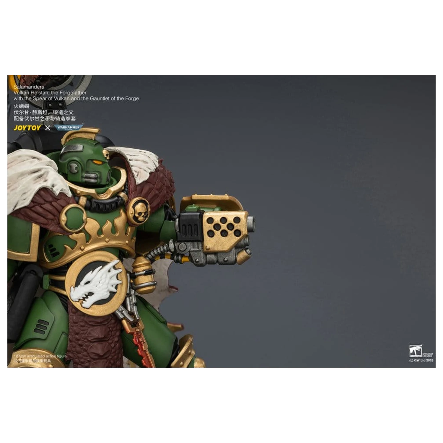 Warhammer Actionfigur Salamanders Vulkan He'stan, the Forgefather 13 cm Produktfoto
