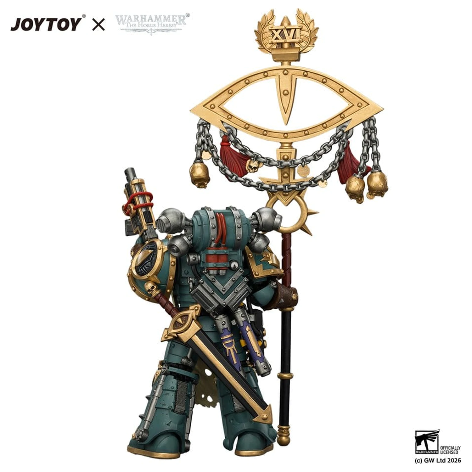 Warhammer Actionfigur Sons of Horus Maloghurst the Twisted, the Warmaster's Equerry 13 cm Produktfoto