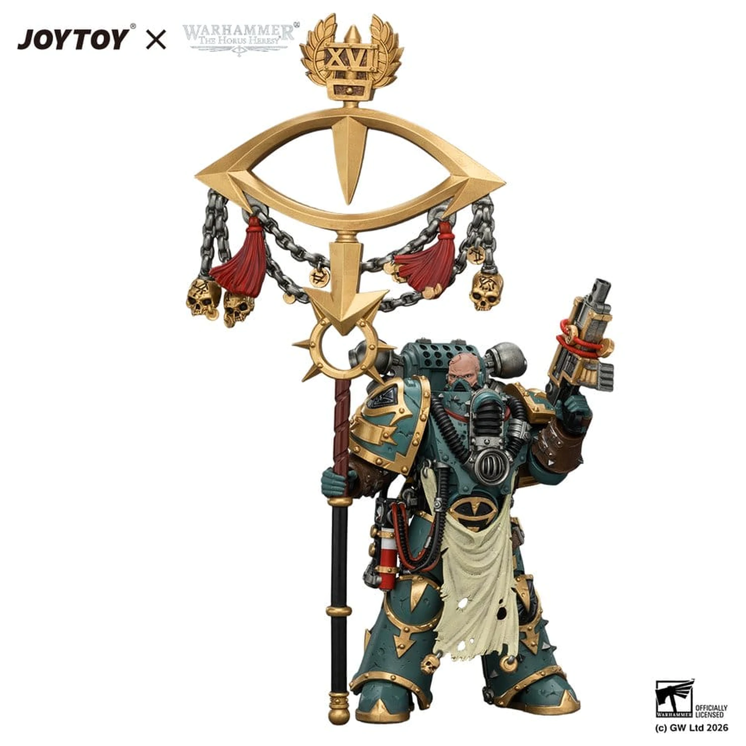 Warhammer Actionfigur Sons of Horus Maloghurst the Twisted, the Warmaster's Equerry 13 cm Produktfoto