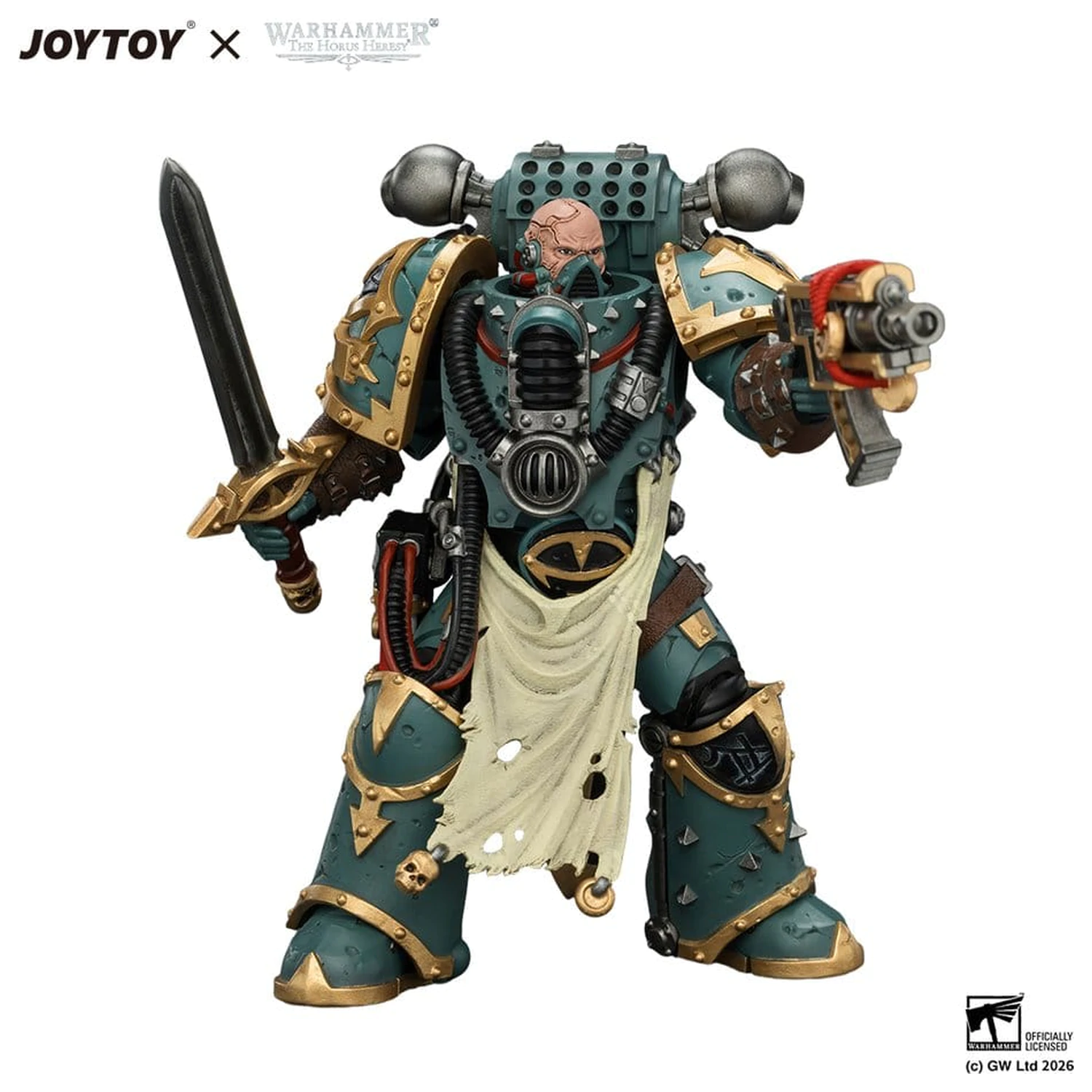 Warhammer Actionfigur Sons of Horus Maloghurst the Twisted, the Warmaster's Equerry 13 cm Produktfoto