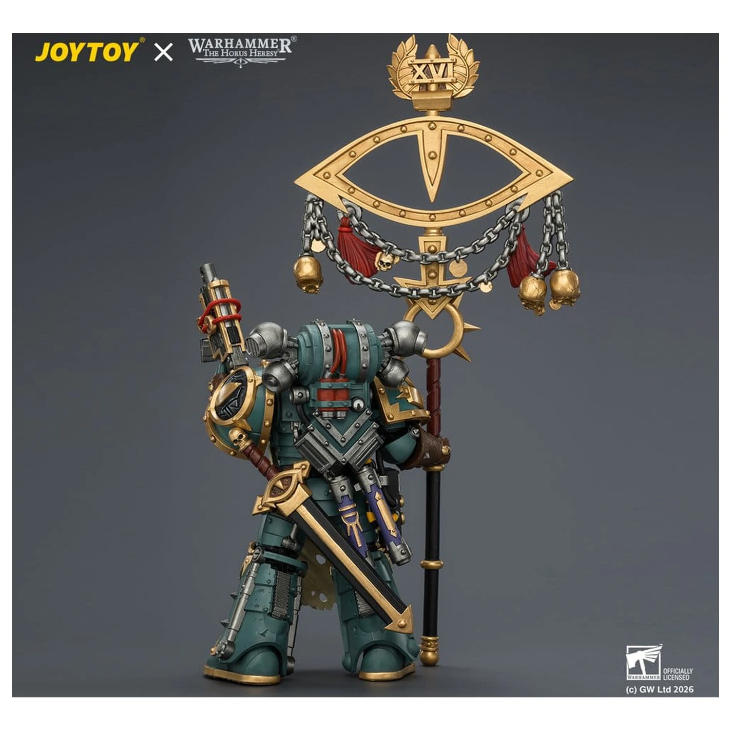 Warhammer Actionfigur Sons of Horus Maloghurst the Twisted, the Warmaster's Equerry 13 cm Produktfoto