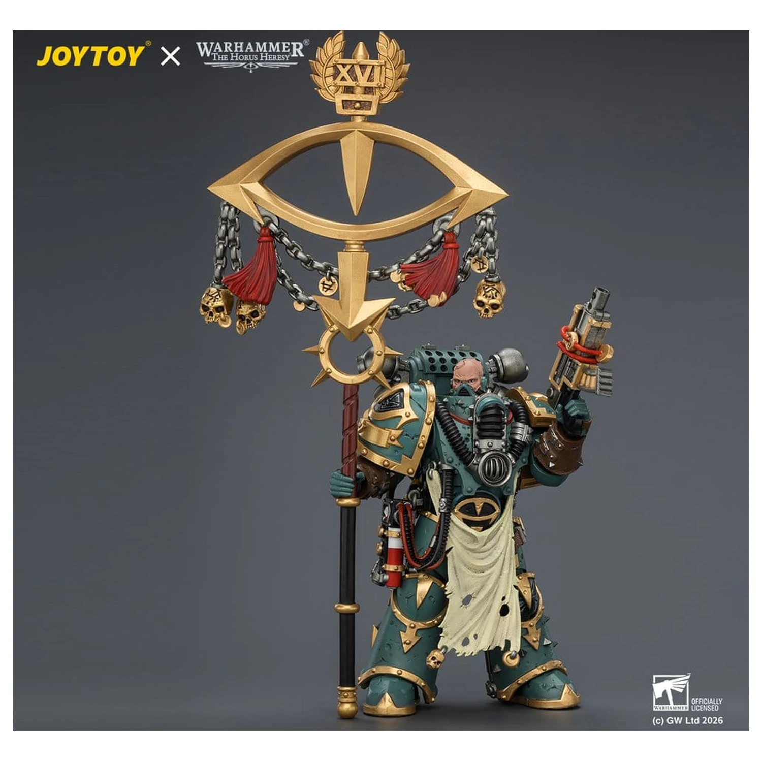 Warhammer Actionfigur Sons of Horus Maloghurst the Twisted, the Warmaster's Equerry 13 cm Produktfoto