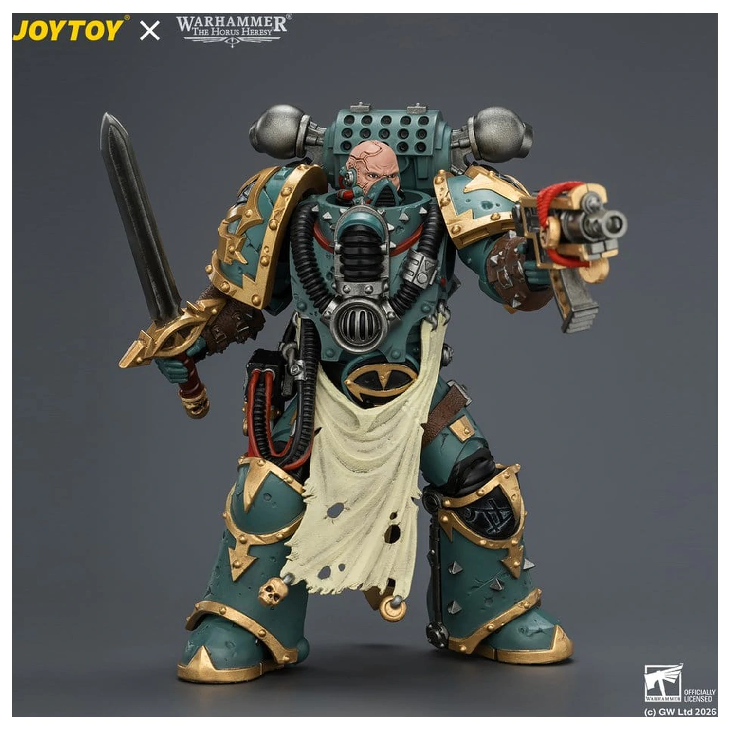 Warhammer Actionfigur Sons of Horus Maloghurst the Twisted, the Warmaster's Equerry 13 cm Produktfoto