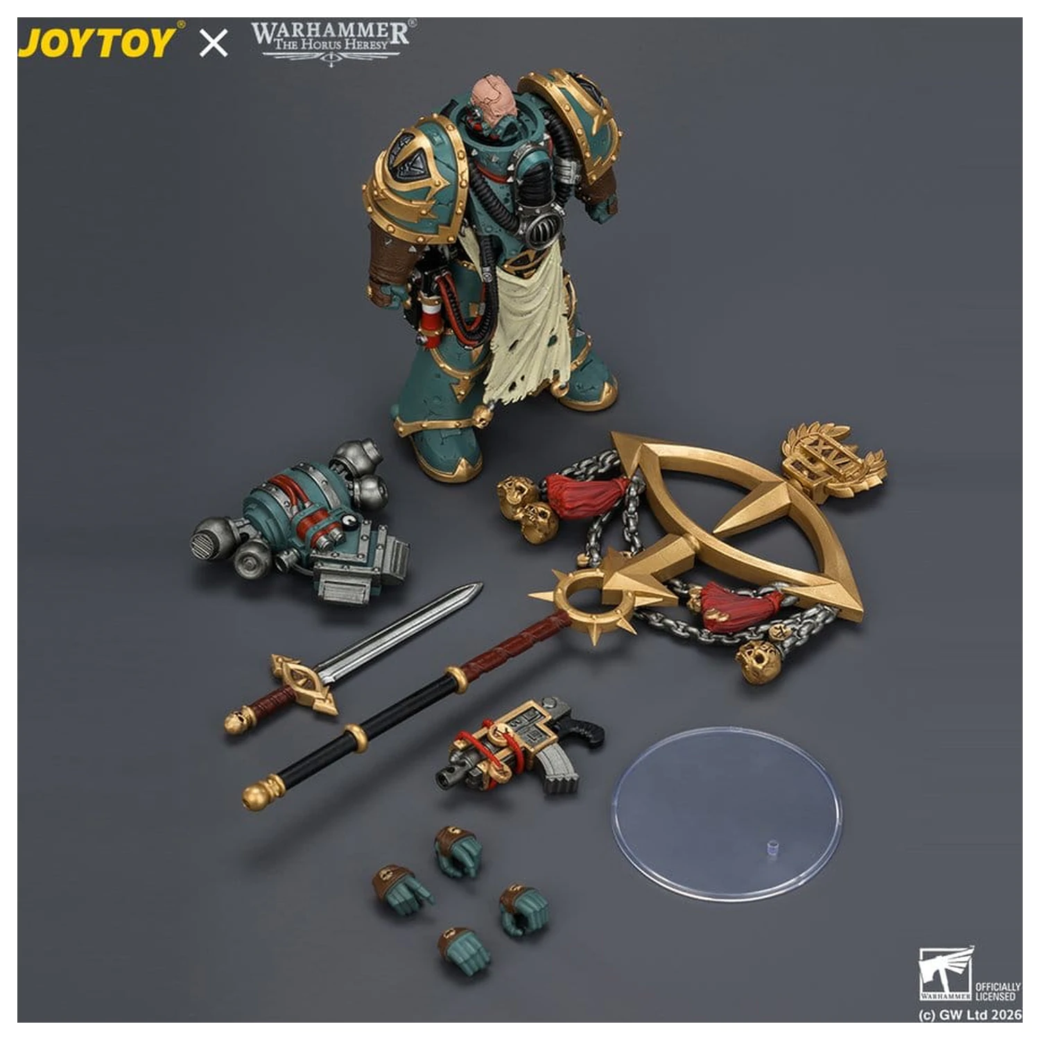 Warhammer Actionfigur Sons of Horus Maloghurst the Twisted, the Warmaster's Equerry 13 cm Produktfoto