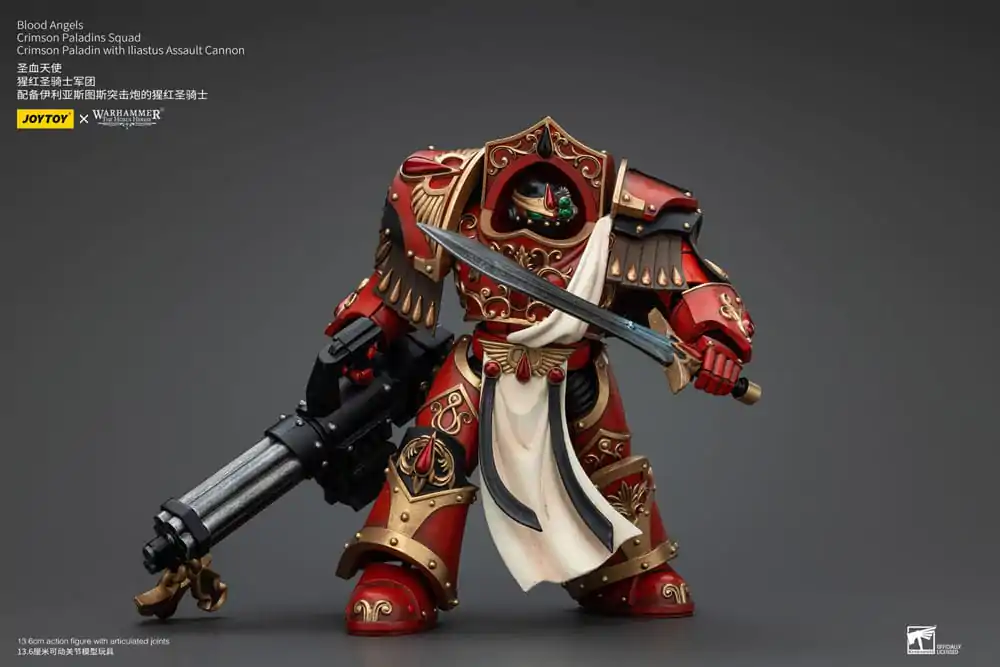 Warhammer The Horus Heresy Actionfigur 1/18 Blood Angels Crimson Paladins Squad Crimson Paladin with Iliastus Assault Cannon 14 cm termékfotó