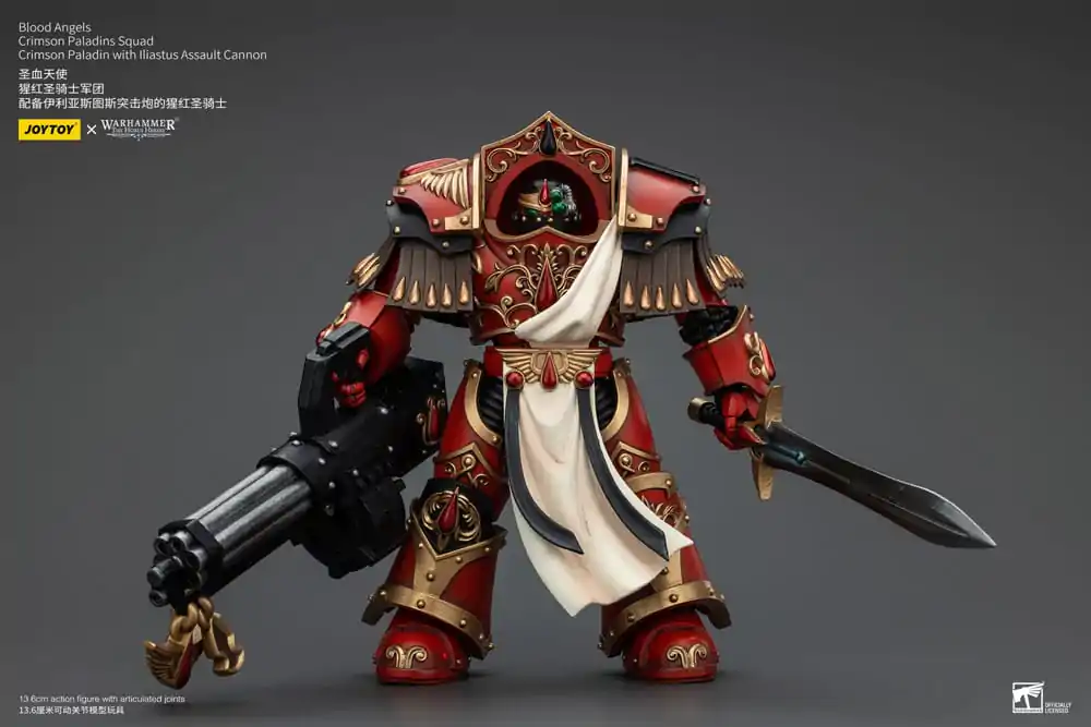 Warhammer The Horus Heresy Actionfigur 1/18 Blood Angels Crimson Paladins Squad Crimson Paladin with Iliastus Assault Cannon 14 cm termékfotó