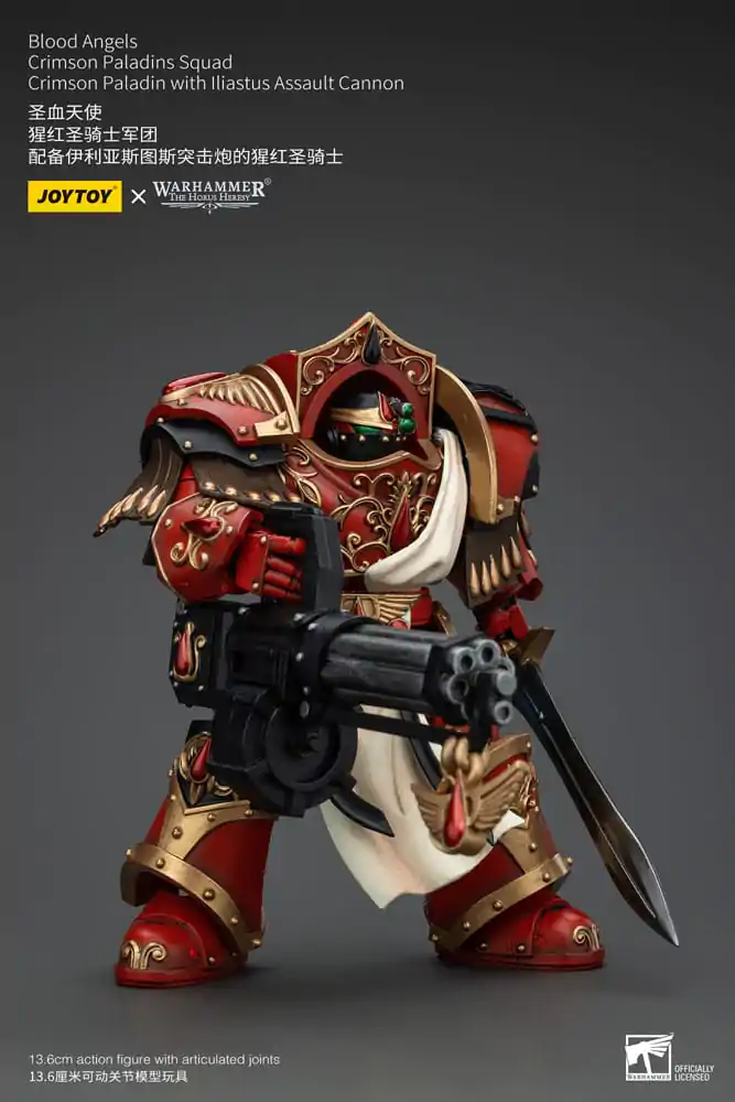 Warhammer The Horus Heresy Actionfigur 1/18 Blood Angels Crimson Paladins Squad Crimson Paladin with Iliastus Assault Cannon 14 cm termékfotó