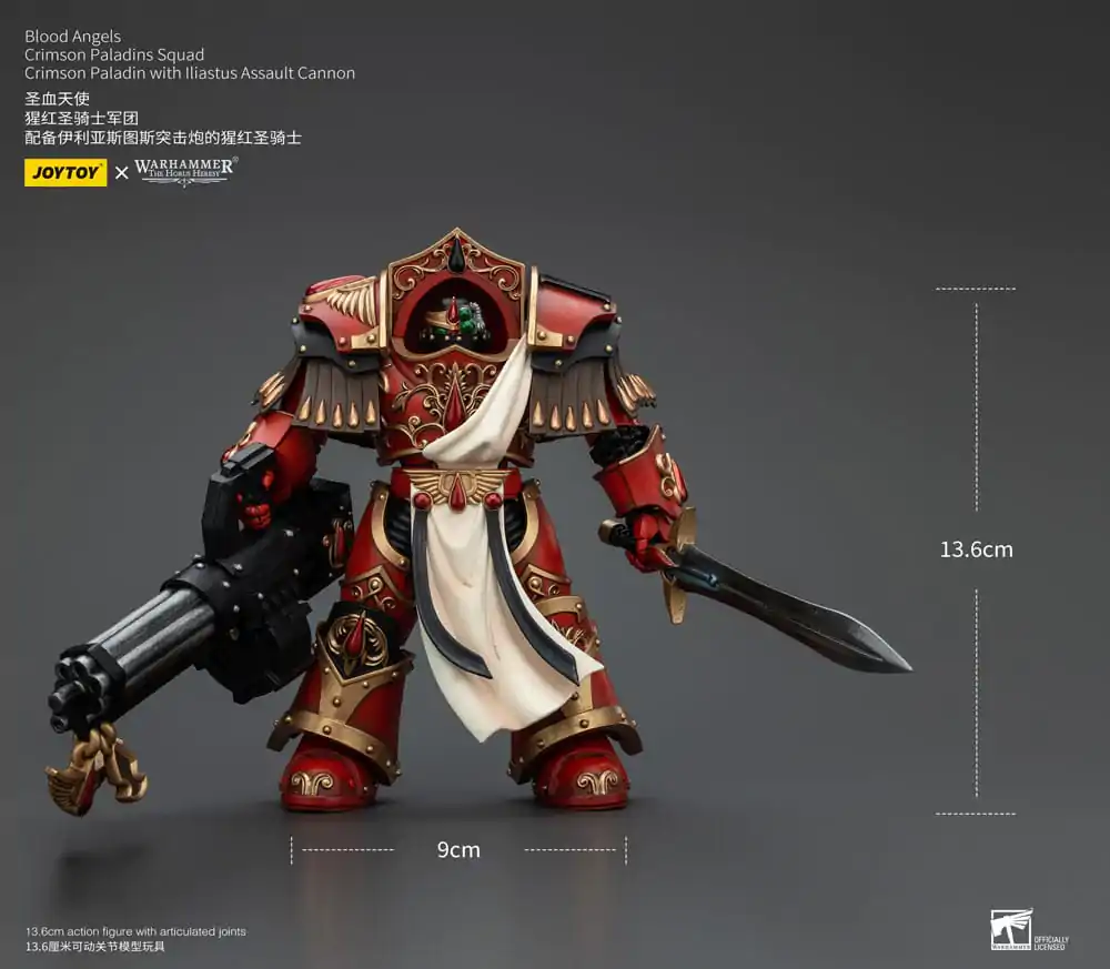 Warhammer The Horus Heresy Actionfigur 1/18 Blood Angels Crimson Paladins Squad Crimson Paladin with Iliastus Assault Cannon 14 cm termékfotó