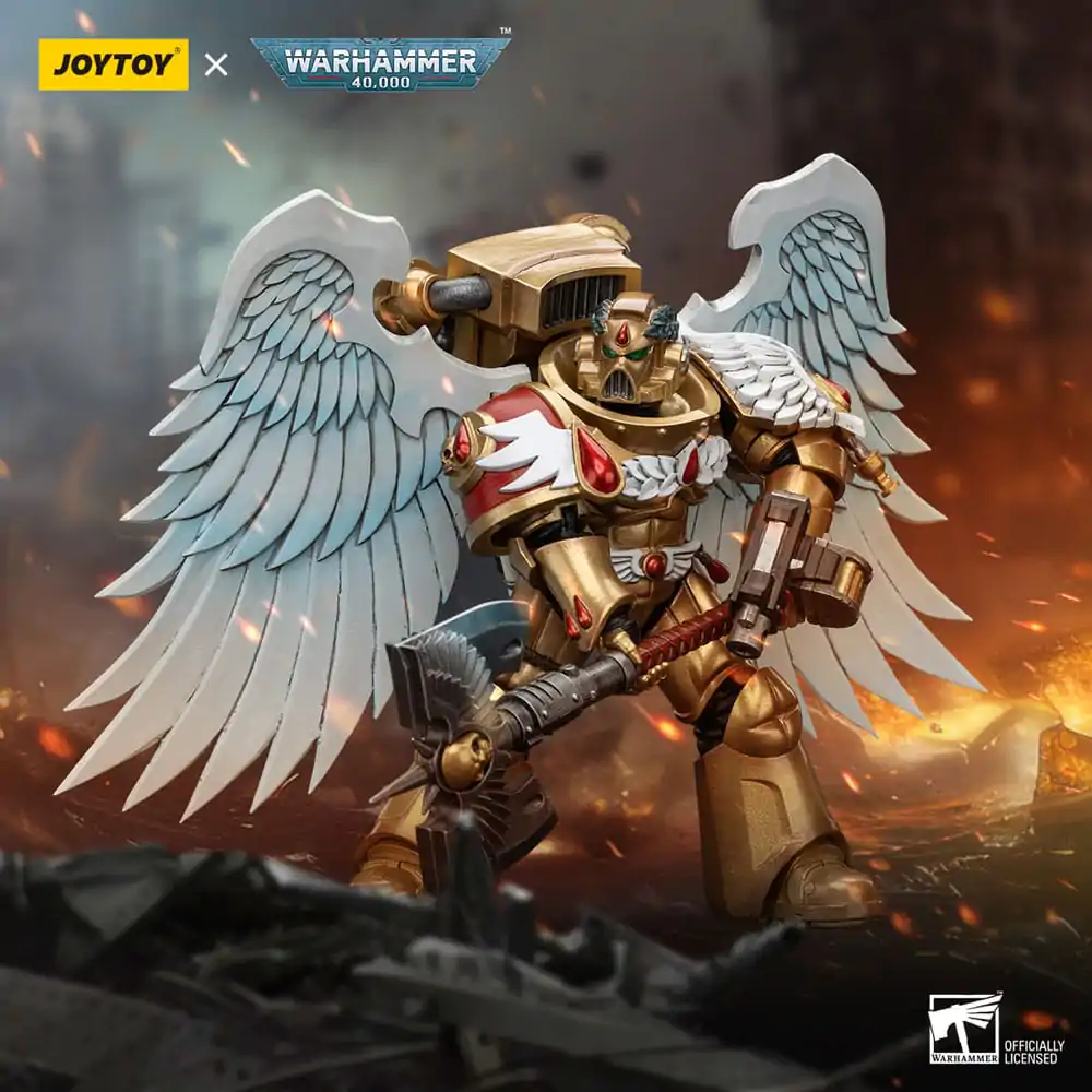 Warhammer 40,000 Action Figure 1/18 Blood Angels Sanguinary Guard with Encarmine Axe 12 cm Produktfoto