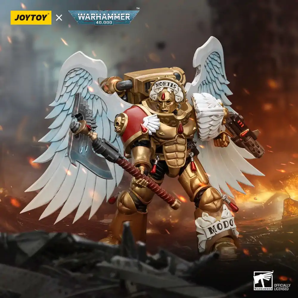 Warhammer 40,000 Actionfigur 1/18 Blood Angels Sanguinary Guard with Encarmine Axe and Inferno Pistol 12 cm Produktfoto