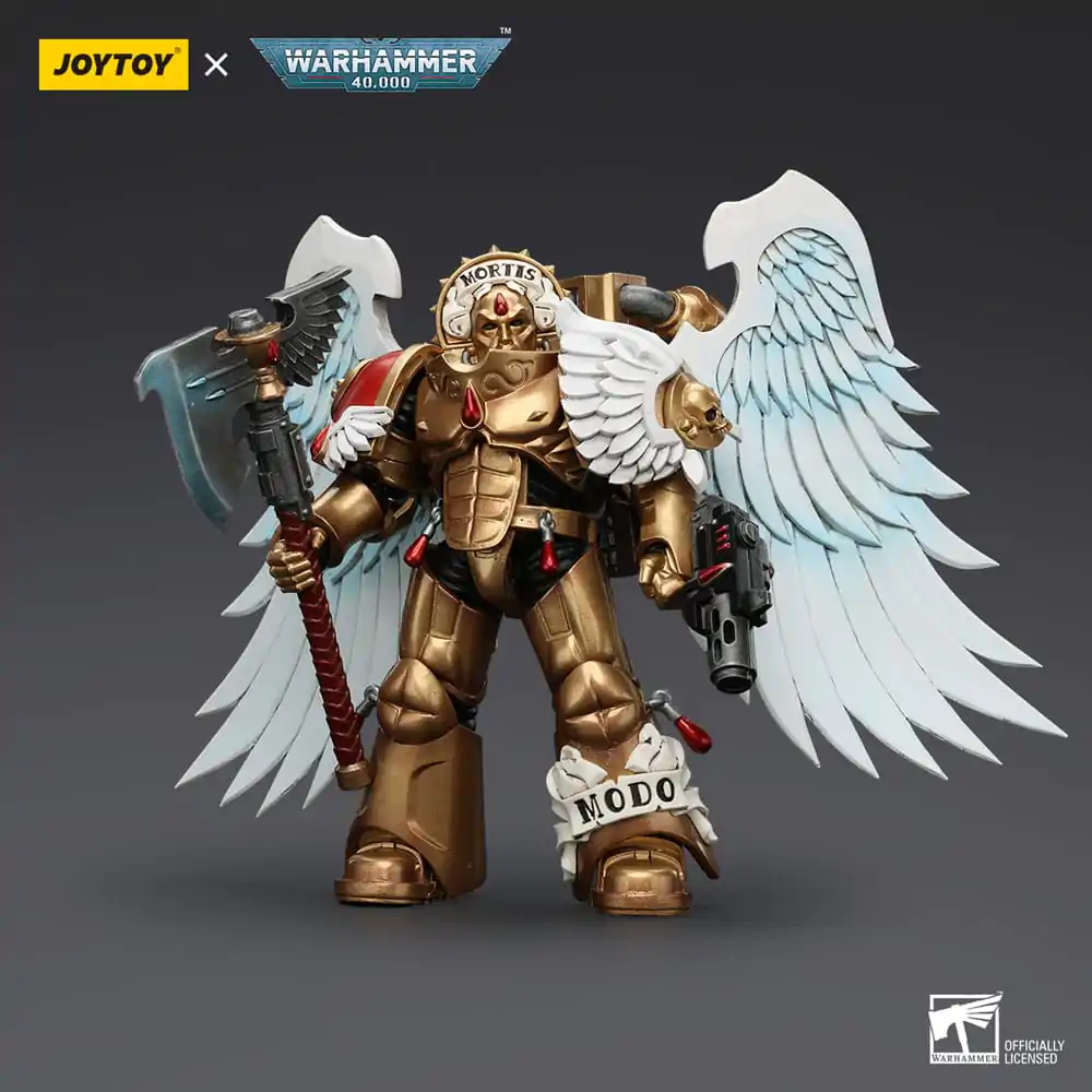 Warhammer 40,000 Actionfigur 1/18 Blood Angels Sanguinary Guard with Encarmine Axe and Inferno Pistol 12 cm Produktfoto