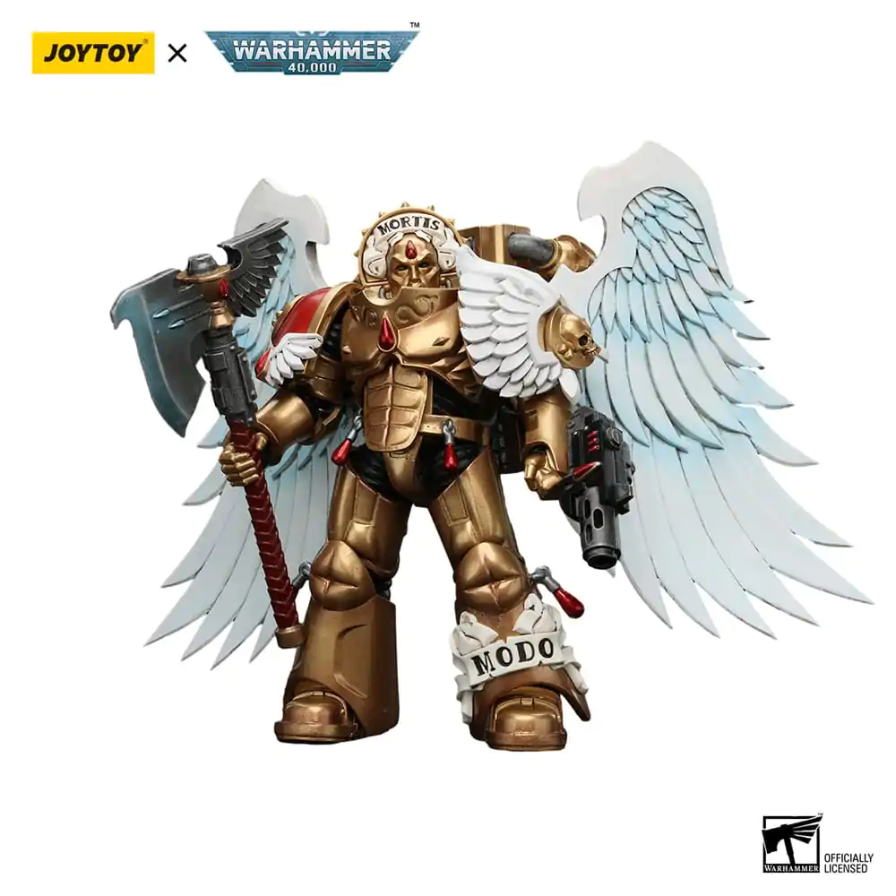 Warhammer 40,000 Actionfigur 1/18 Blood Angels Sanguinary Guard with Encarmine Axe and Inferno Pistol 12 cm Produktfoto