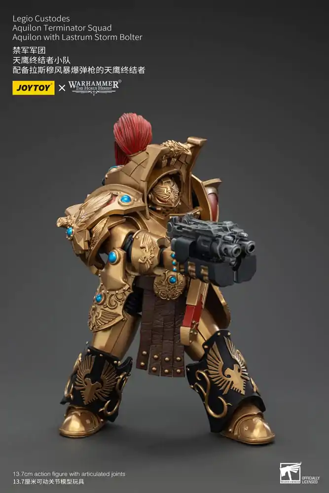 Warhammer The Horus Heresy Actionfigur 1/18 Legio Custodes Aquilon Terminator Squad Aquilon with Lastrum Storm Bolter 14 cm Produktfoto