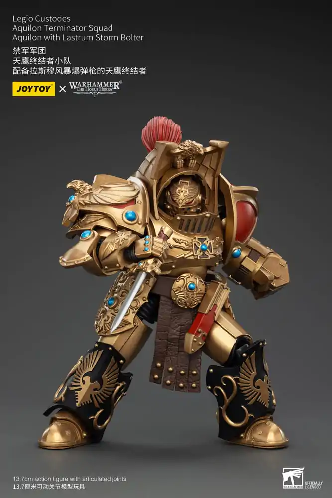 Warhammer The Horus Heresy Actionfigur 1/18 Legio Custodes Aquilon Terminator Squad Aquilon with Lastrum Storm Bolter 14 cm Produktfoto