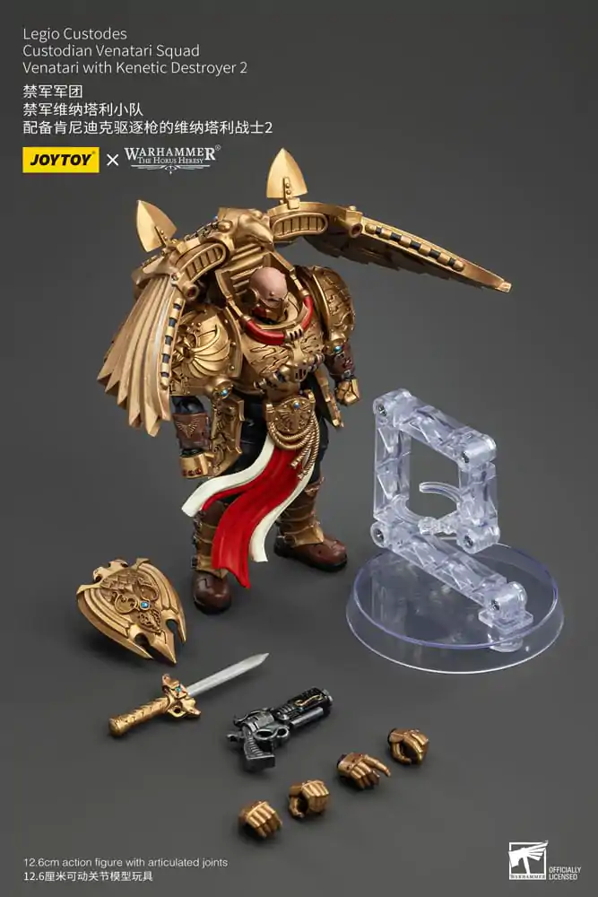 Warhammer The Horus Heresy Actionfigur 1/18 Legio Custodes Custodian Venatari Squad Venatari with Kenetic Destroyer 2 13 cm Produktfoto