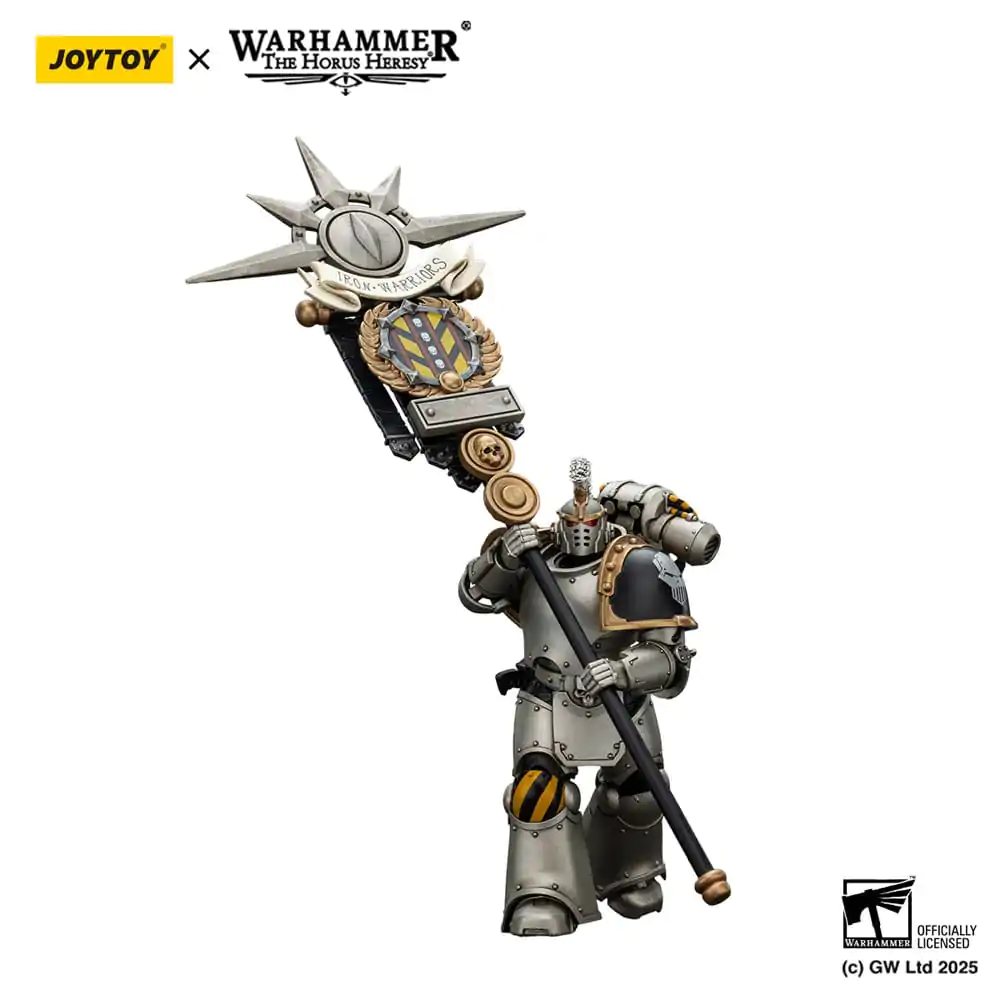 Warhammer The Horus Heresy Action Figur 1/18 lron Warriors Command Squad Chosen mit Legion Standard 12 cm Produktfoto
