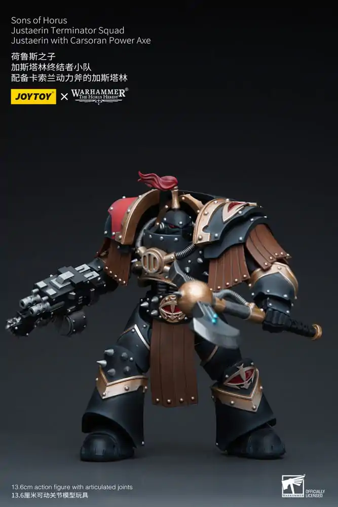 Warhammer The Horus Heresy Actionfigur 1/18 Sons of Horus Justaerin Terminator Squad Justaerin with Carsoran Power Axe 12 cm termékfotó