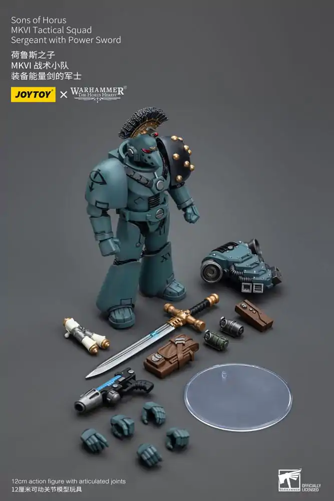 Warhammer The Horus Heresy Actionfigur 1/18 Sons of Horus MKVI Tactical Squad Sergeant with Power Sword 12 cm termékfotó