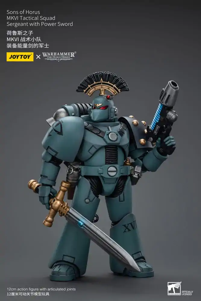 Warhammer The Horus Heresy Actionfigur 1/18 Sons of Horus MKVI Tactical Squad Sergeant with Power Sword 12 cm termékfotó