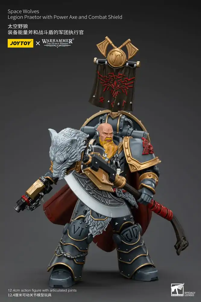 Warhammer The Horus Heresy Actionfigur 1/18 Space Wolves Legion Praetor with Power Axe and Combat Shield 12 cm termékfotó