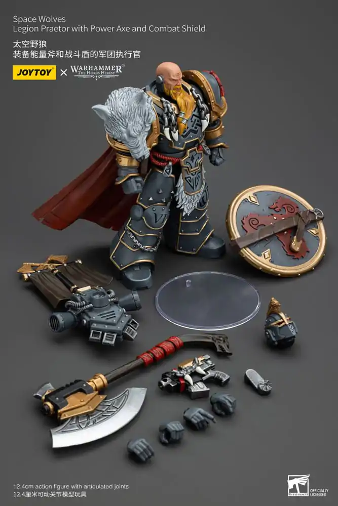 Warhammer The Horus Heresy Actionfigur 1/18 Space Wolves Legion Praetor with Power Axe and Combat Shield 12 cm termékfotó