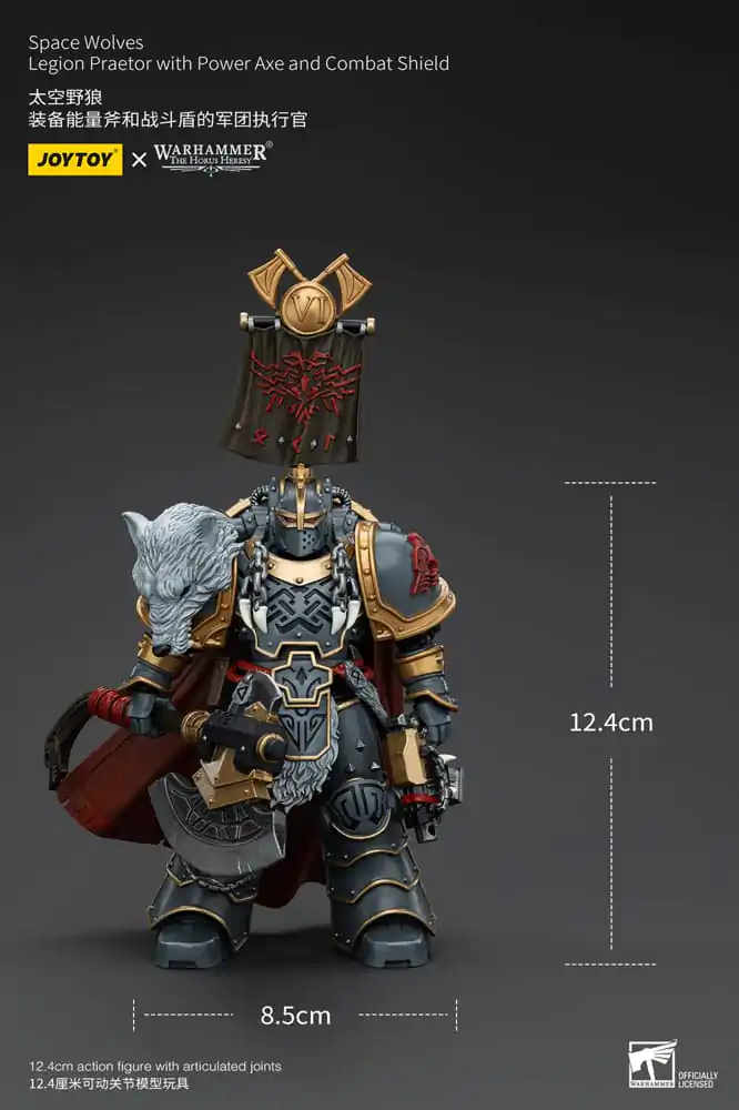 Warhammer The Horus Heresy Actionfigur 1/18 Space Wolves Legion Praetor with Power Axe and Combat Shield 12 cm termékfotó