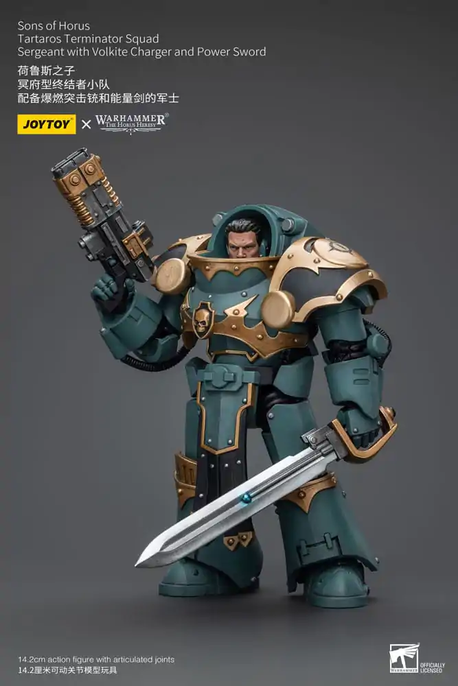 Warhammer The Horus Heresy Actionfigur 1/18 Tartaros Terminator Squad Sergeant With Volkite Charger And Power Sword 12 cm termékfotó