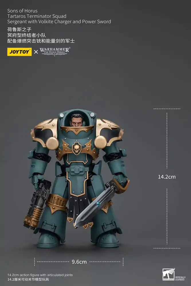 Warhammer The Horus Heresy Actionfigur 1/18 Tartaros Terminator Squad Sergeant With Volkite Charger And Power Sword 12 cm termékfotó