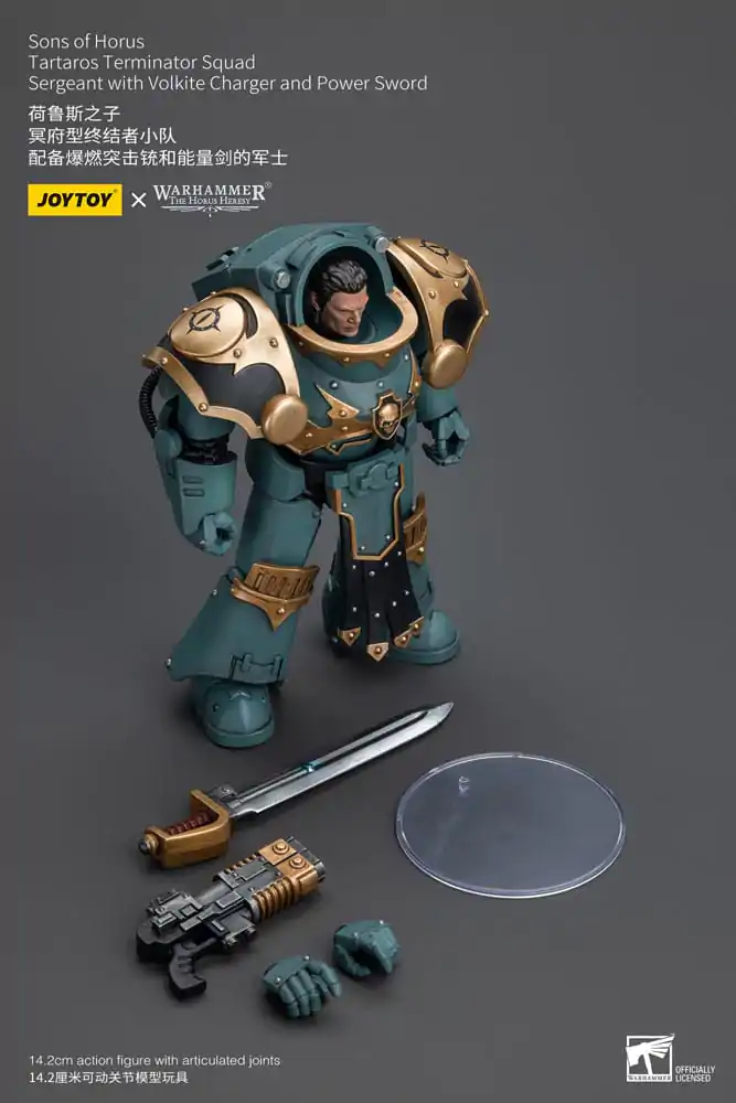 Warhammer The Horus Heresy Actionfigur 1/18 Tartaros Terminator Squad Sergeant With Volkite Charger And Power Sword 12 cm termékfotó