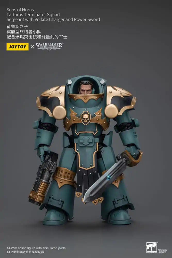 Warhammer The Horus Heresy Actionfigur 1/18 Tartaros Terminator Squad Sergeant With Volkite Charger And Power Sword 12 cm termékfotó