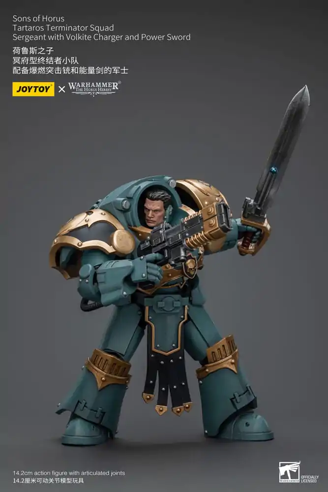 Warhammer The Horus Heresy Actionfigur 1/18 Tartaros Terminator Squad Sergeant With Volkite Charger And Power Sword 12 cm termékfotó