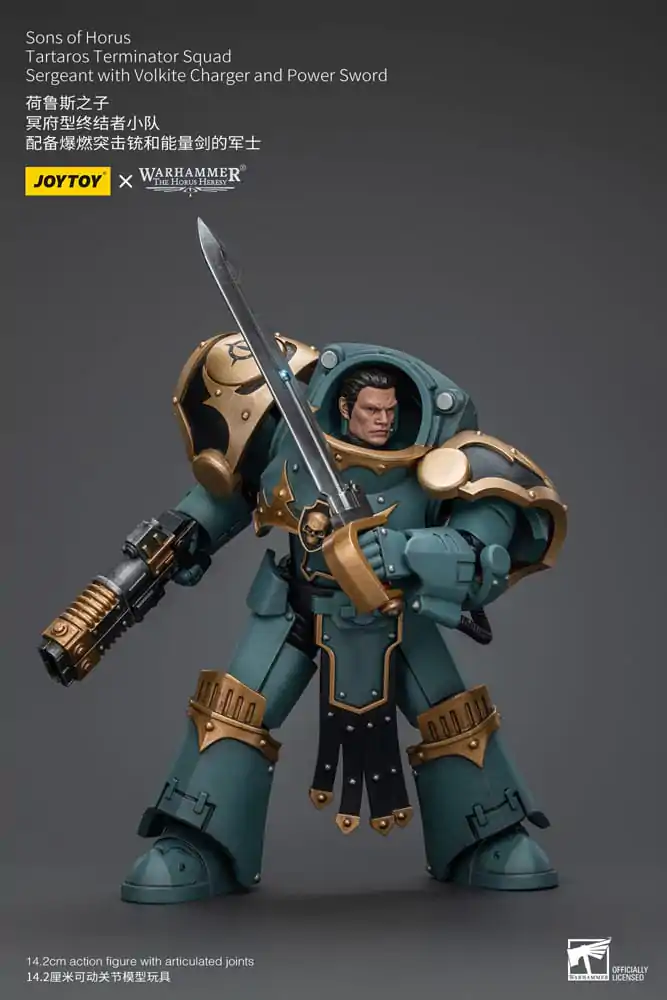 Warhammer The Horus Heresy Actionfigur 1/18 Tartaros Terminator Squad Sergeant With Volkite Charger And Power Sword 12 cm termékfotó