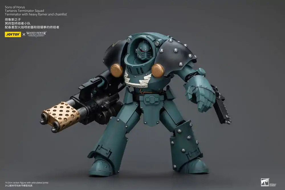 Warhammer The Horus Heresy Actionfigur 1/18 Tartaros Terminator Squad Terminator With Heavy Flamer And Chainfist 12 cm termékfotó