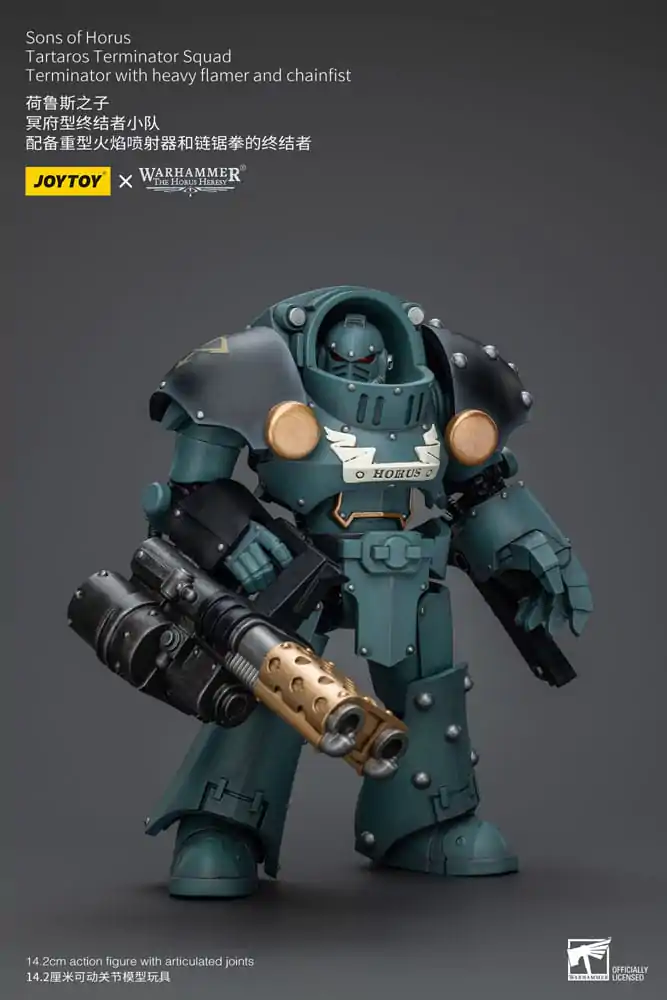 Warhammer The Horus Heresy Actionfigur 1/18 Tartaros Terminator Squad Terminator With Heavy Flamer And Chainfist 12 cm termékfotó